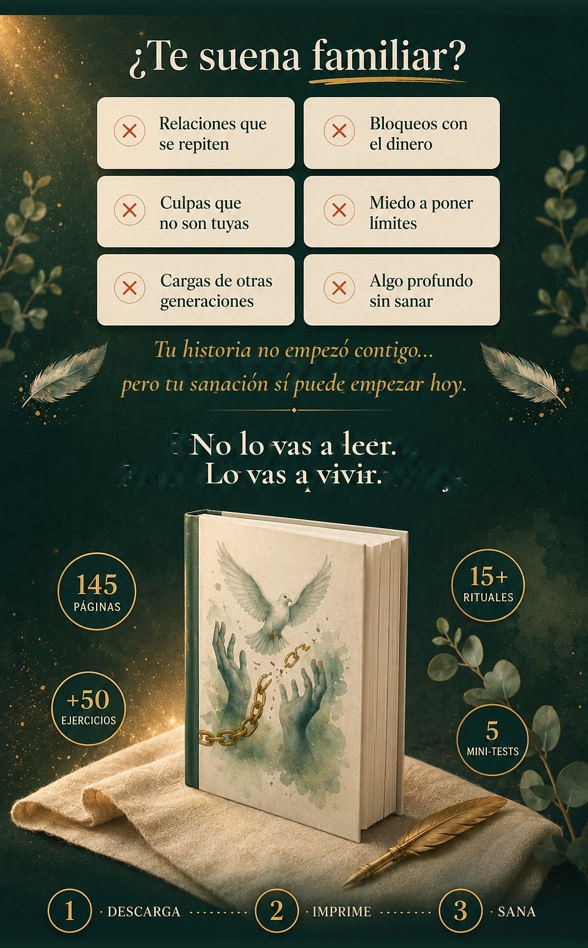 El método incluye 145 páginas, más de 50 ejercicios, 15 rituales y 5 mini-tests